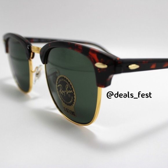Model Display Ray-Ban Clubmaster Green G15 RB3016 Tortoise - Picture 8 of 17